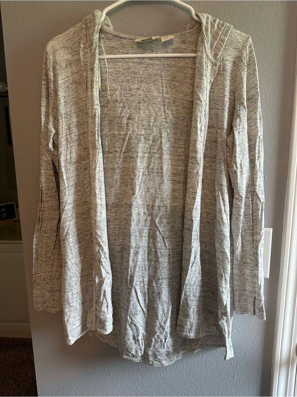 Women’s Light Gray Hooded Cardigan